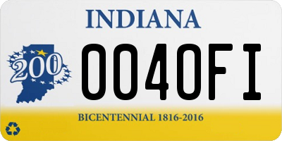 IN license plate 004OFI