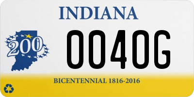 IN license plate 004OG