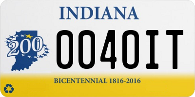 IN license plate 004OIT