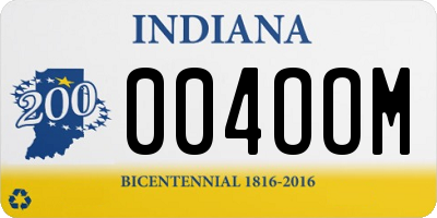 IN license plate 004OOM