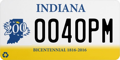 IN license plate 004OPM