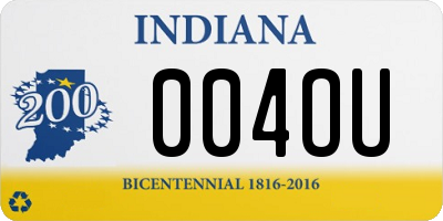 IN license plate 004OU