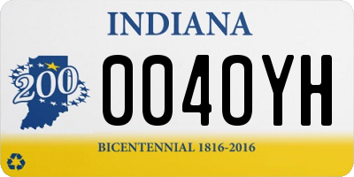 IN license plate 004OYH