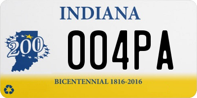 IN license plate 004PA