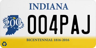 IN license plate 004PAJ