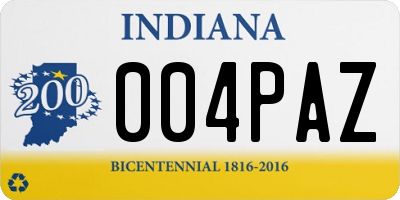 IN license plate 004PAZ