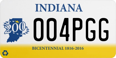 IN license plate 004PGG