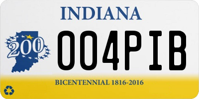IN license plate 004PIB