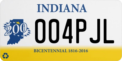 IN license plate 004PJL