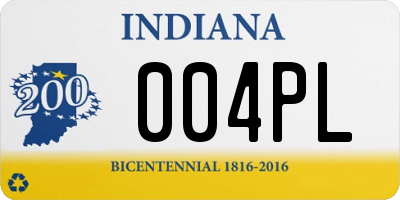 IN license plate 004PL