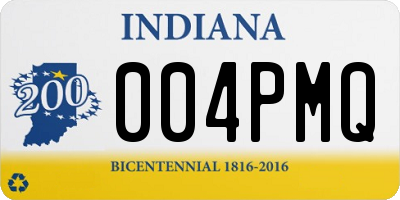 IN license plate 004PMQ