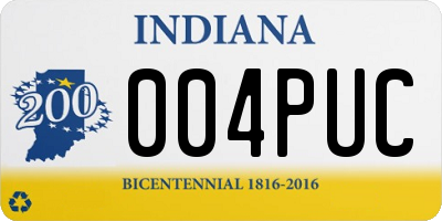 IN license plate 004PUC