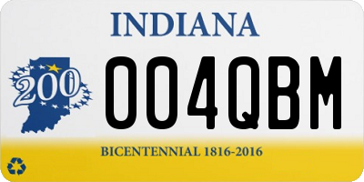 IN license plate 004QBM