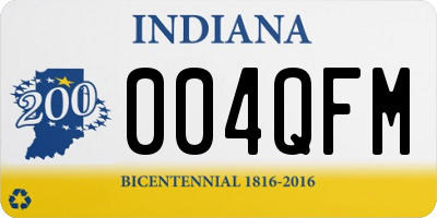 IN license plate 004QFM