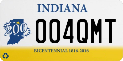 IN license plate 004QMT