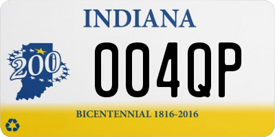 IN license plate 004QP