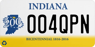 IN license plate 004QPN