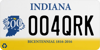 IN license plate 004QRK