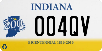 IN license plate 004QV