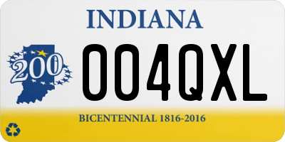 IN license plate 004QXL