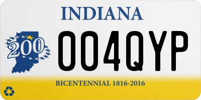 IN license plate 004QYP