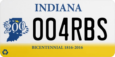 IN license plate 004RBS