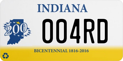 IN license plate 004RD