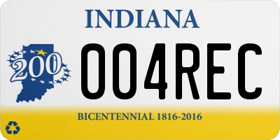 IN license plate 004REC