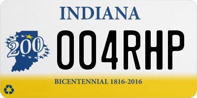IN license plate 004RHP