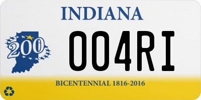 IN license plate 004RI
