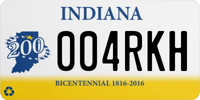 IN license plate 004RKH