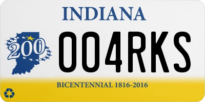 IN license plate 004RKS