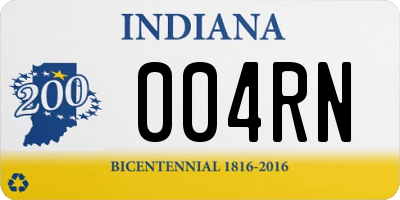 IN license plate 004RN