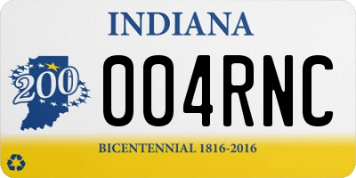 IN license plate 004RNC