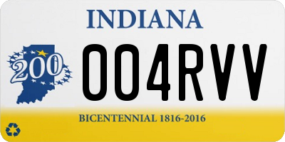 IN license plate 004RVV