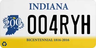 IN license plate 004RYH