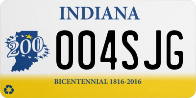 IN license plate 004SJG