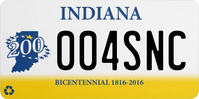 IN license plate 004SNC