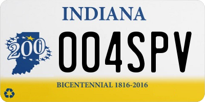 IN license plate 004SPV