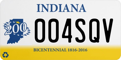 IN license plate 004SQV