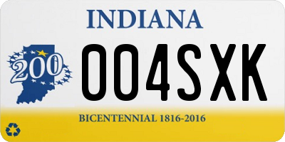 IN license plate 004SXK