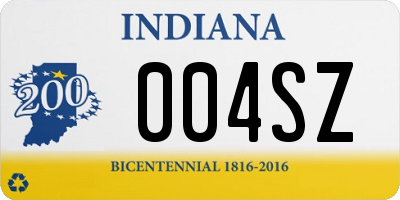 IN license plate 004SZ