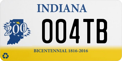 IN license plate 004TB