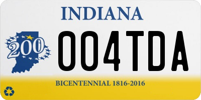 IN license plate 004TDA
