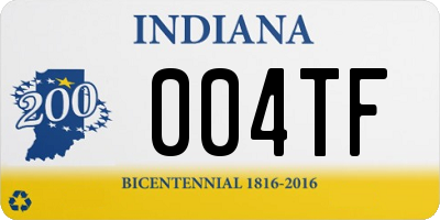 IN license plate 004TF