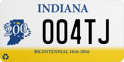 IN license plate 004TJ