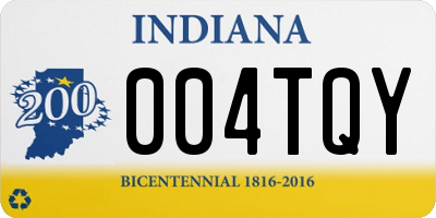 IN license plate 004TQY