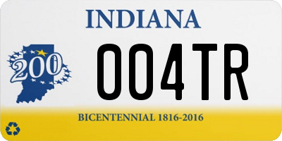 IN license plate 004TR