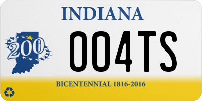 IN license plate 004TS