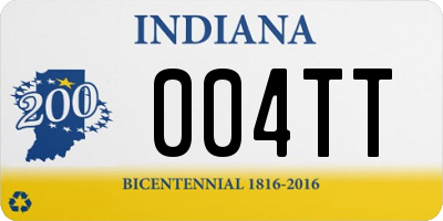 IN license plate 004TT